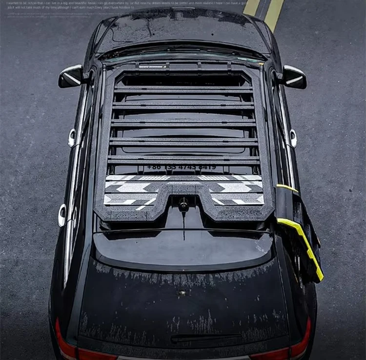

High-quality aluminum alloy luggage rack, matte black roof frame, suitable high load capacity