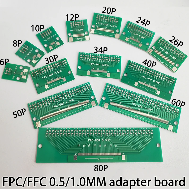 FPC/FFC Flexibles Flachbandkabel-Adapterboard 0,5MM/1,0MM/Abstand bis zu 2,54mm 6P/8P/10P/12P/20P/24P/26P/30P/34P/40P/50P/60P/80P – Detail 2