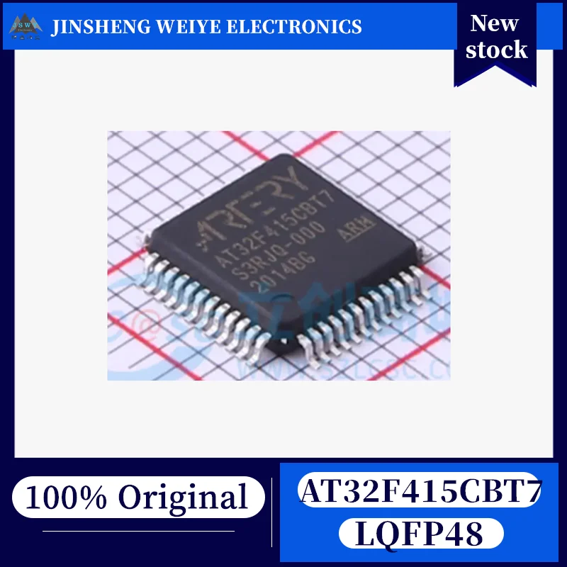 

(10/50 pieces) AT32F415CBT7 LQFP-48 32-bit Cortex-M4 High-Performance MCU, 150MHz Clock Speed, 128KB Flash, 32KB SRAM Original