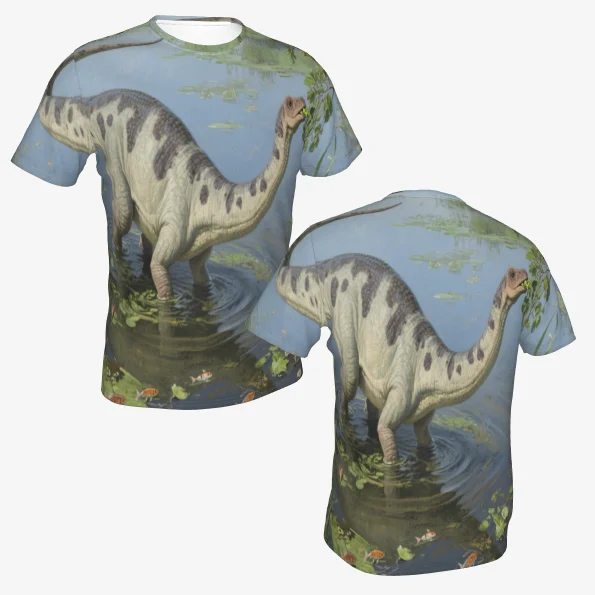 2025 Zdeněk Burian Dinosaur Tee, Mesozoic Era Paleoart Print Breathable 3D T-Shirt, Prehistoric Animal Top for Men and Women