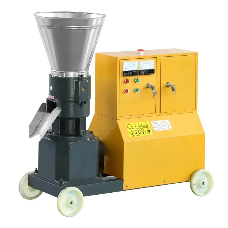 100-500 kg/h wood pellet machine sawdust and biomass wood pellet machine with feed pellet machine in one unit