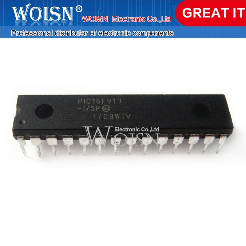 

5PCS PIC16F913-I/SP PIC16F913 DIP-28