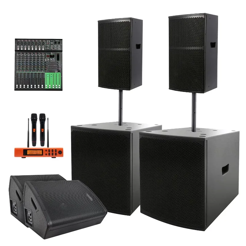 Accuracy Pro Audio WHN15-COMBO PA System Outdoor Concert Professional Audio DJ Set Speakers Audio Sound System