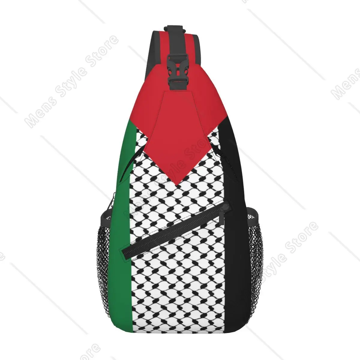 Palestine Flag Crossbody Sling Bag Chest Bag Palestinian Pattern Shoulder Backpack Daypack for Sports Bag