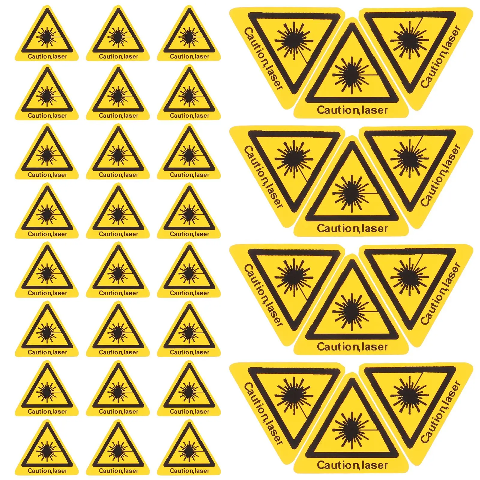Caution Risk Danger Sticker Laser Safety Signs Security Stickers Radiation Hazard Decal