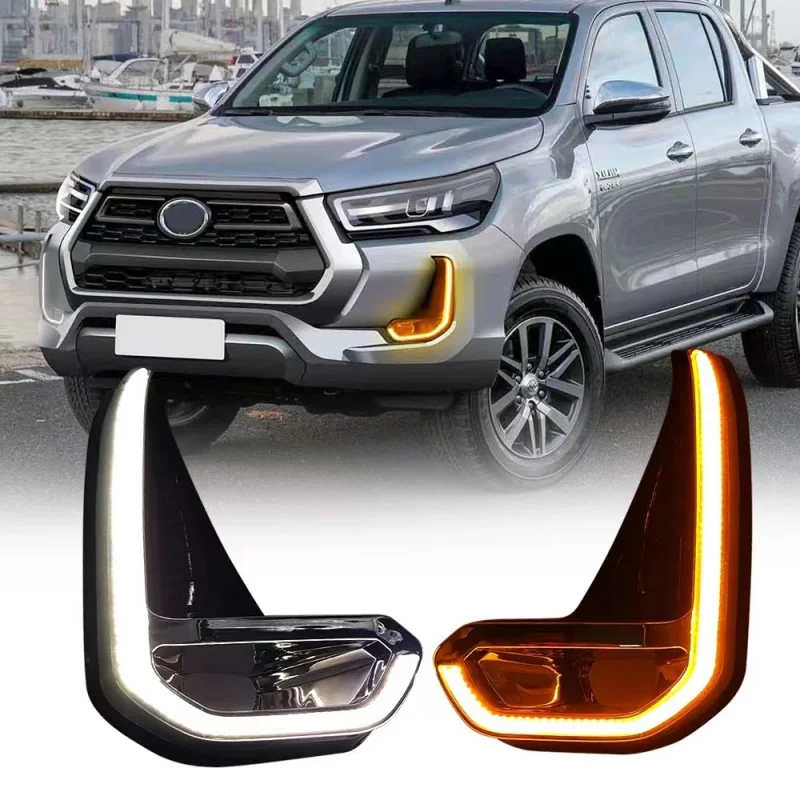 

WENYE Factory Daytime Running Light for Hilux Revo 2020 2021 Led Drl Fog Lamp