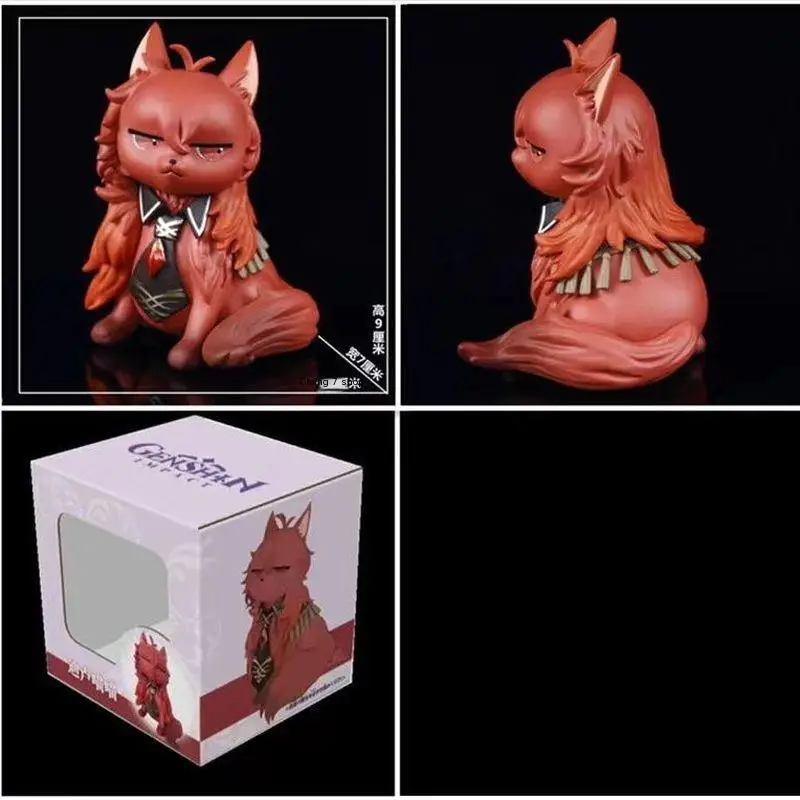 10cm Genshin Impact Zhongli Keqing Miko niedlichen Wanderer Yae Katzen Anime Figur Gk Action figuren PVC Statue Spielzeug Geschenke Modell Puppe