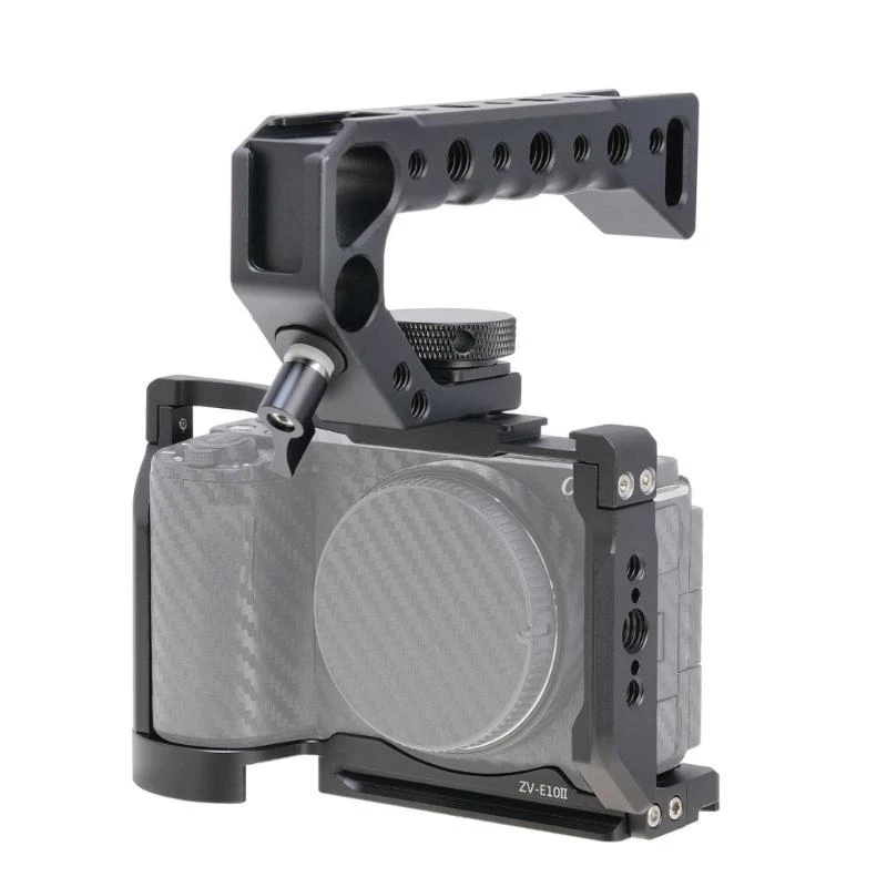 R53C Kamera Käfig 1/4 zoll Erweiterung Löcher Box Kalten Schnell Release Expansion Stabilisator für ZV-E10II – Detail 1
