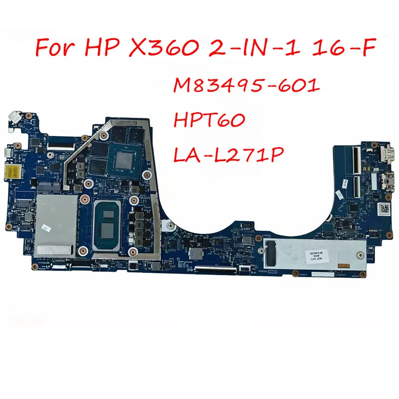 M83495-601 Notebook Motherboard For HP Spectre X360 2-IN-1 16-F 11th HPT60 i7-11390H 16GB RTX3050 LA-L271P Working Good