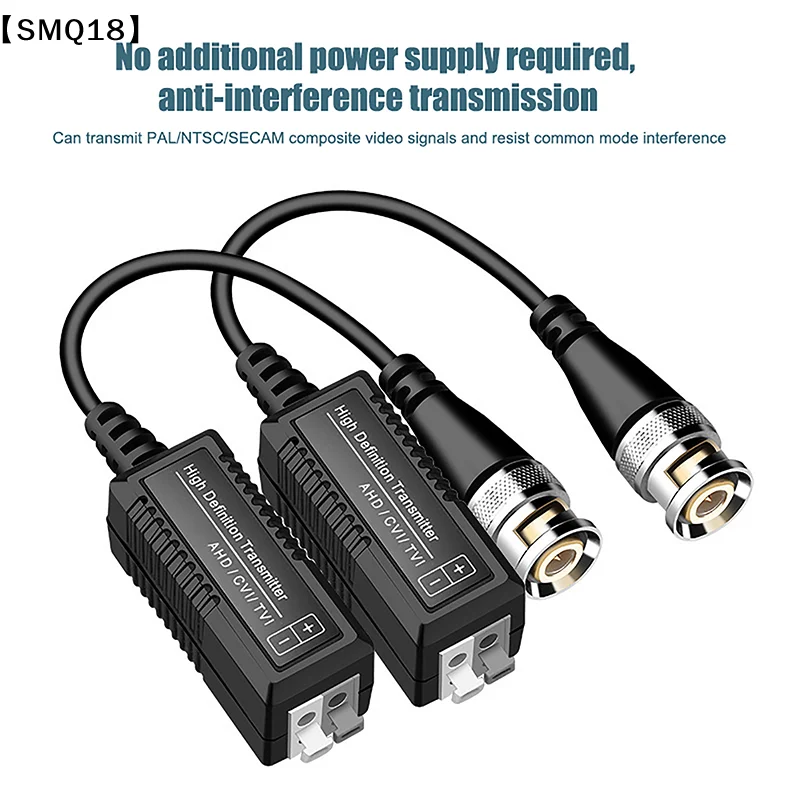 1 Pair DIY Accessories Hd CVI/TVI/AHD Video  Transceiver For Cctv Security Camera BNC Cat5 CCTV UTP Video【SMQ】