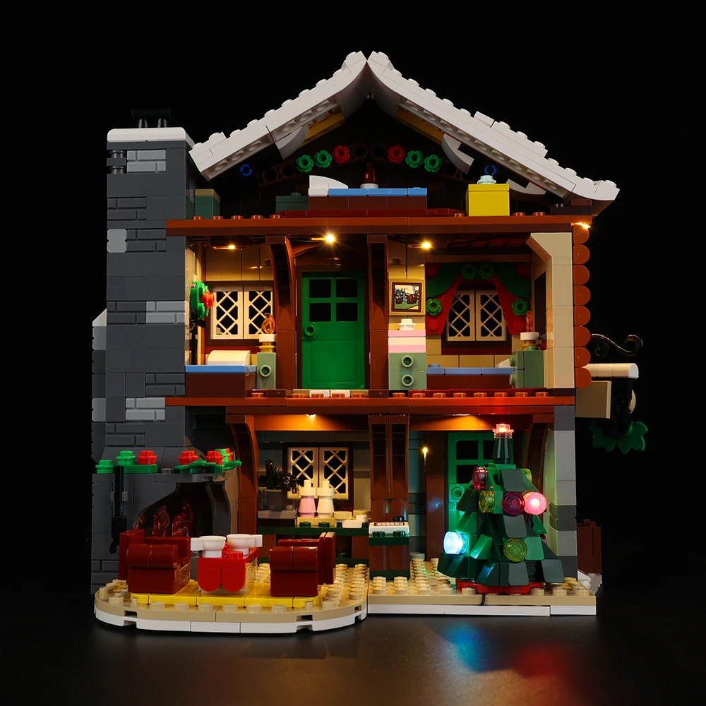 LED Light Kit For 10325 Winter Alpine Lodge Blocks Model  (Not Included Building Blocks)