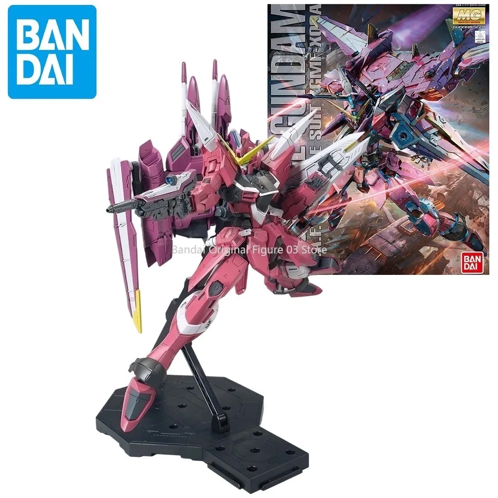 

Bandai MG Series 1/100 Justice Gundam Anime Model Assembly Kit Collectible Robot Action Figure Toy for Children Gift