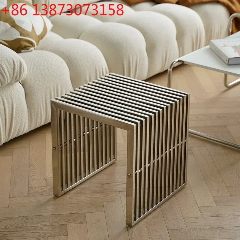 Nordic light luxury stool medieval home bench living room entrance low stool at the door of the shoe changing stool