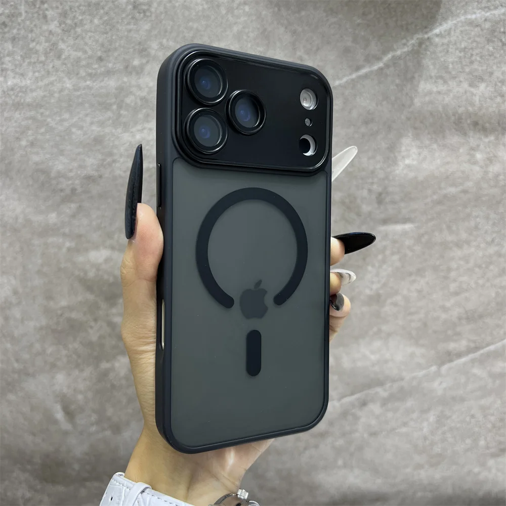 Matte Magnetische Durchsichtige Kabellose Ladehülle für iPhone 18 Pro 17 Air 16 15 14 13 12 11 17 Pro Max für Magsafe Cover – Detail 9