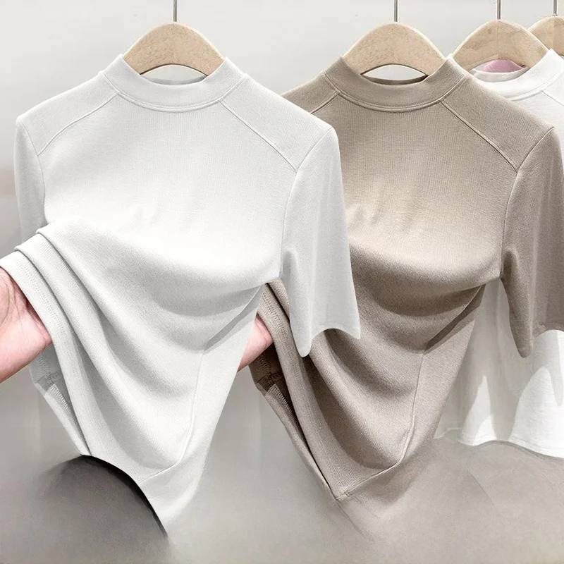 

Модное женское нижнее белье со средним рукавом, большой размер, пятисторонний дизайн, смысловое нижнее белье, топ, повседневная одежда