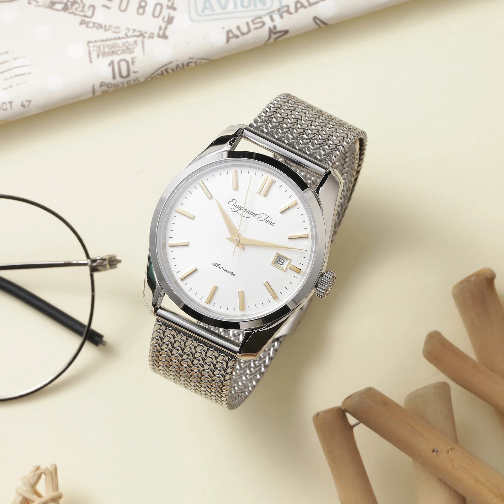 【Escapement Time】Automatic Mechanical Watch Miyota 8315 Sapphire 60 hours of power