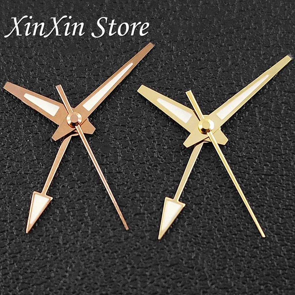 Silver Red High Quality GS 4 Pointers NH34A GMT Watch Hands C3 Green Luminous Watch Needles for NH34 NH35 NH36 NH38 Movement