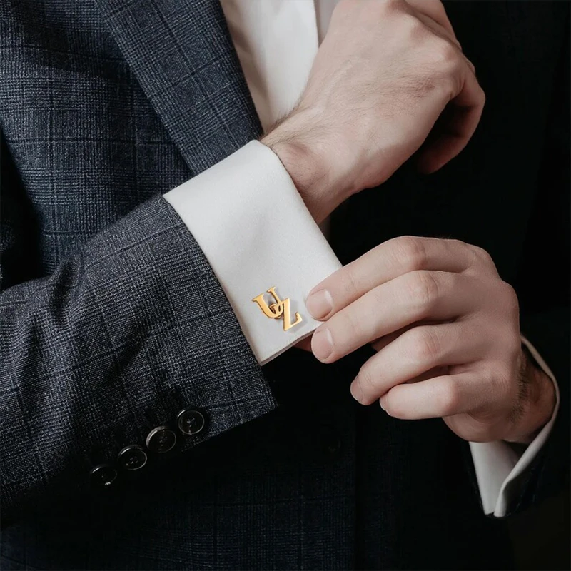 Personalized Customized Name Cufflinks Initials Cufflink Groom Proposal Wedding Gift Stainless Steel Jewelry Gift For Best Man