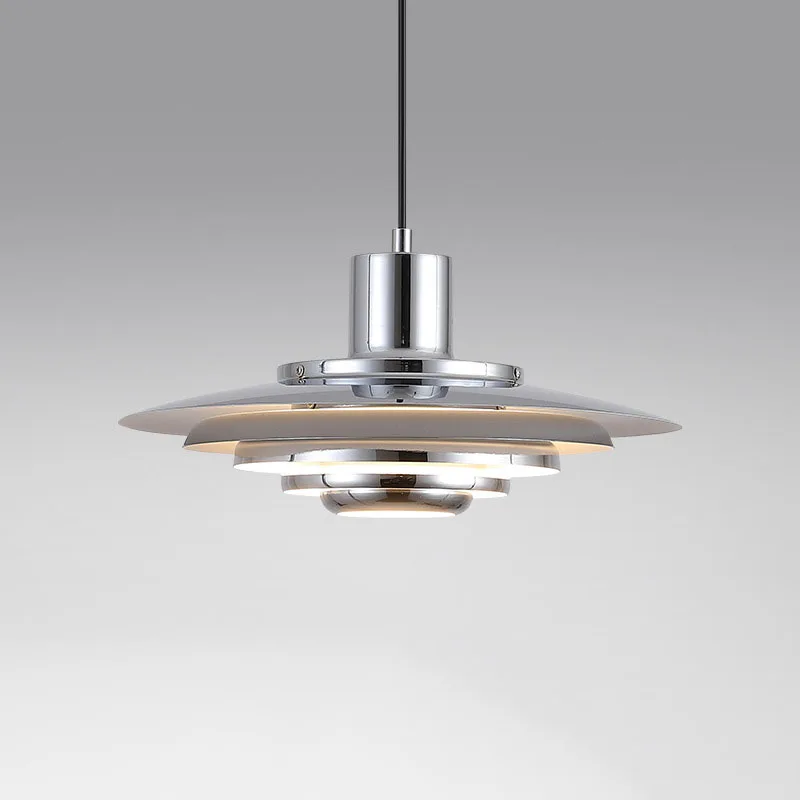White Silver Aluminium E27 Pendant Lights Art Design For Dining Kitchen Bar Bedroom Cord Adjustable Hanglamp 110-220V