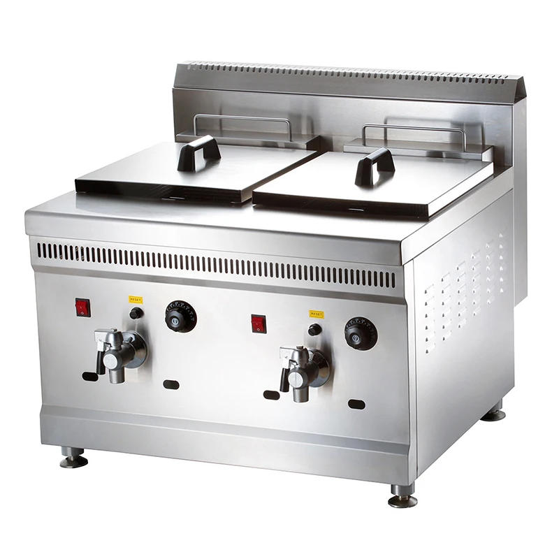 Gas-Fired Constant-Temperature Fryer Commercial Single-Tank, Dual-Basket Model New LPG Fryer Chicken-Specific Fryer(Customized)