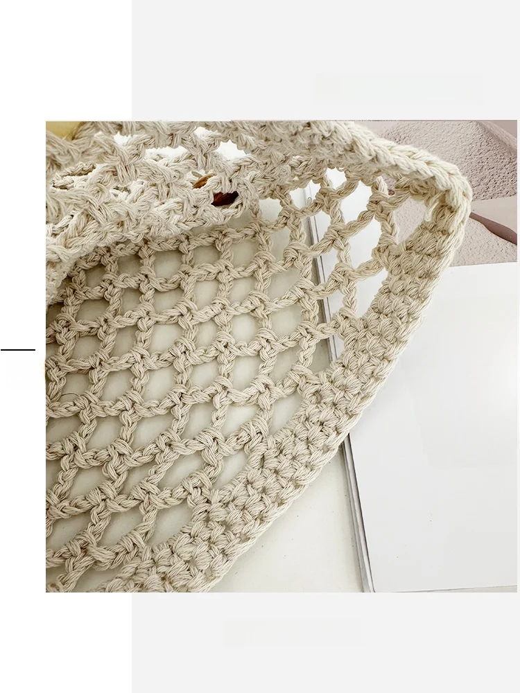 

Handmade Acrylic Knitted Hollow out Knit Hat Women's Summer Faion Overhead Hat Drill Detail Ele Sle for Youth And Teens
