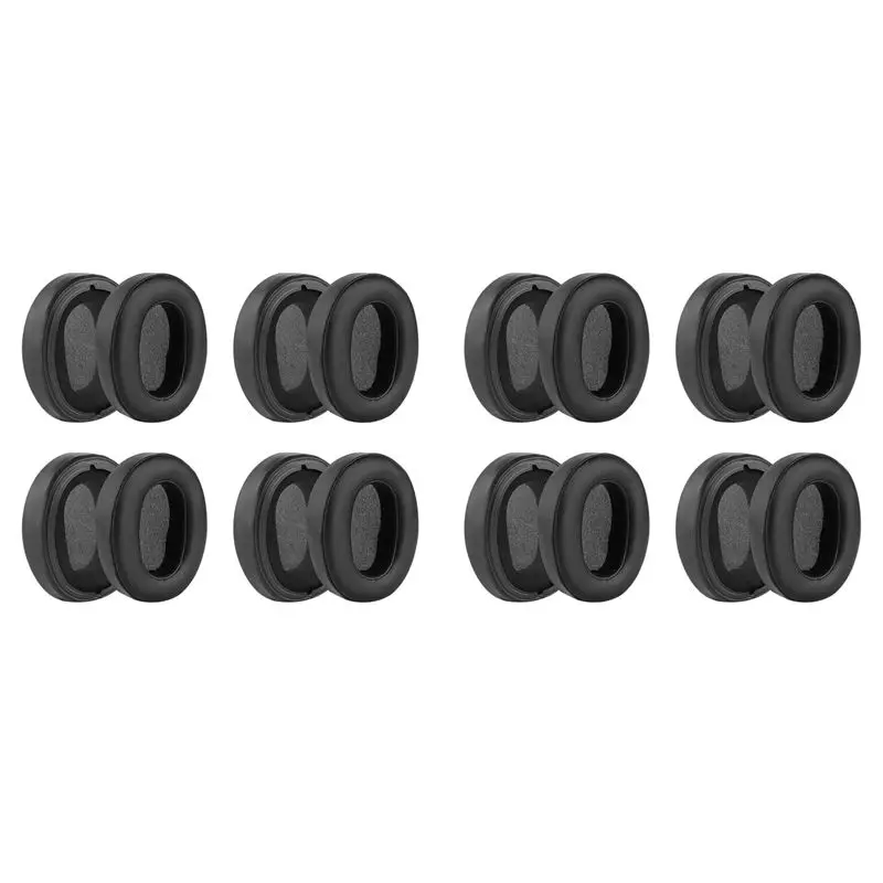 16X Ersatz-Ohrpolster für Sony WH-XB900N Kopfhörer, Ohrpolster aus Leder, Headset-Ohrpolster, Ersatzteile (schwarz)-A08Q