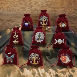 1pc Velvet Drawstring Tarot Card Storage Bag,Jewelry,Cosmetic,Travel Gift Bag, for Holding Healing Crystals, Witchcraft Supplies
