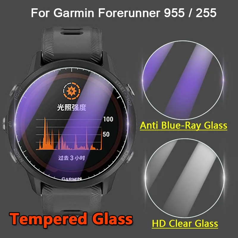 

Защитная пленка для смарт-часов Garmin Forerunner 955 255, 255, 2.5D, прозрачная, защита от синего излучения, 5 Защитная пленка из закаленного стекла