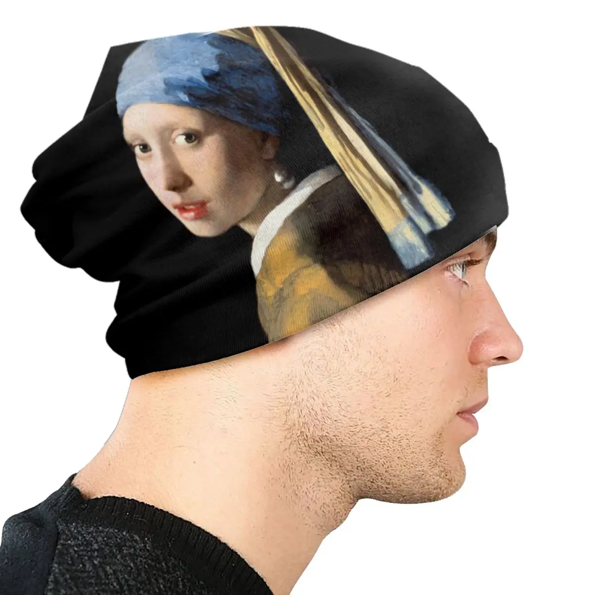 Girl With A Pearl Earring Skullies Beanies Caps For Unisex Winter Warm Knitted Hat Vincent Van Gogh Painting Bonnet Hats