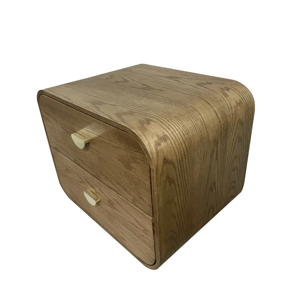 # Traditional Design Wooden ASH Veneer Natural Pattern Nightstand Home Decor
