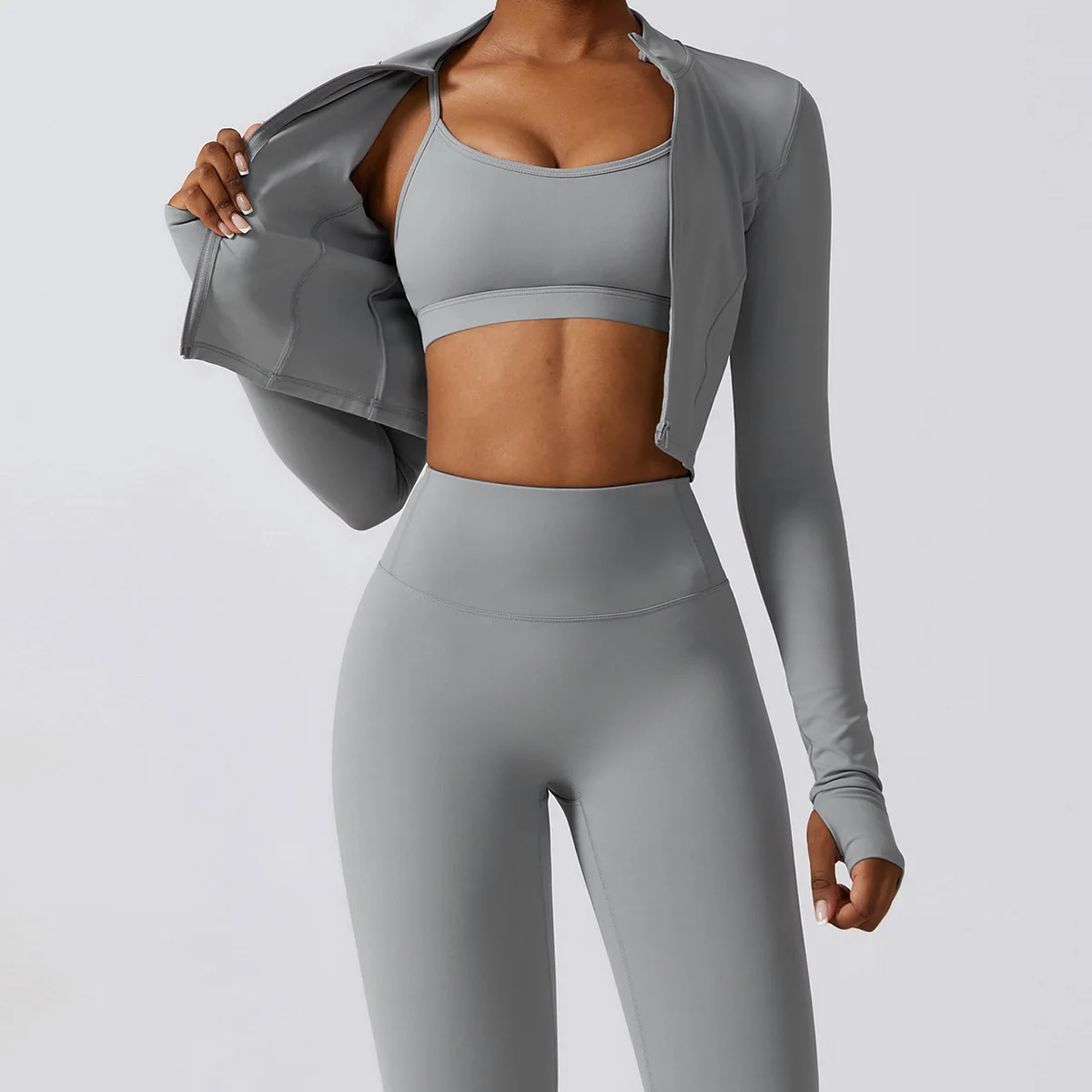 

2/3PC женский спортивный костюм бесшовный длинный рукав набор йоги тренировки спортивная спортивная одежда тренажерный зал High Waist Leggings фитнес спортивные костюмы