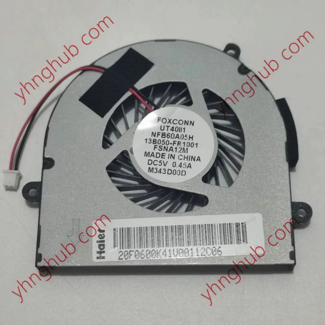 

Foxconn X3 X3T UT40II NFB60A05H 13B050-FR1001 DC 5V 0.4A 2-Wire Server Cooling Fan