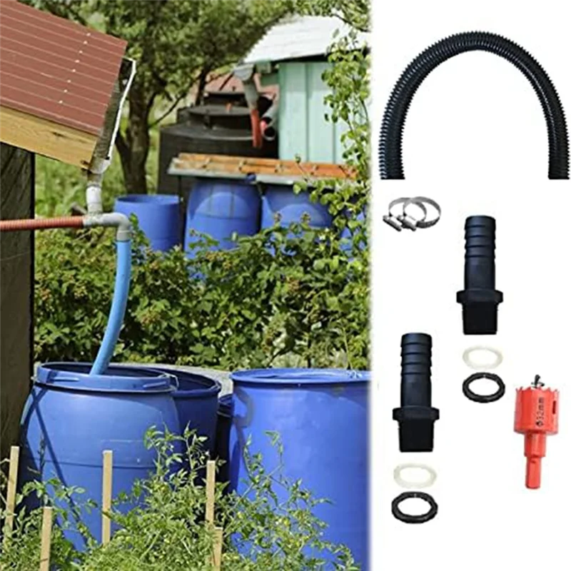 

AA76-1Set Соединительный шланг 50 см и 2 шланга Соединение встик дождя 25 мм для сбора дождя встик