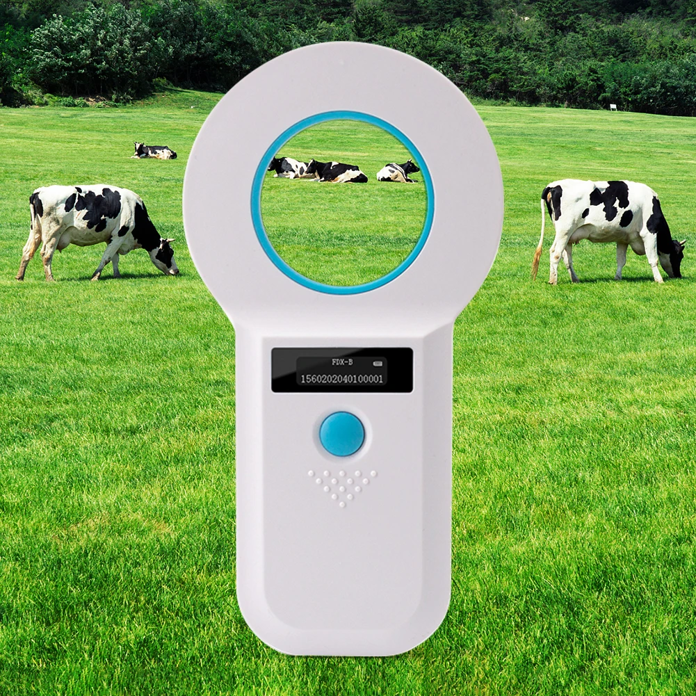 Handheld Pet Microchip Scanner Reader OLED Display EMID FDX-B(ISO11784/85) Animal RFID EMID Reader Rechargeable Pet Tag Scanner