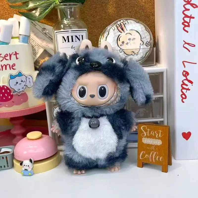 Adorabile abbigliamento per bambola Labubu da 17 cm - Serie animali: Orso fragola, Ape, Pinguino, Panda, Ali |   Kawaii e perfetto per regalare