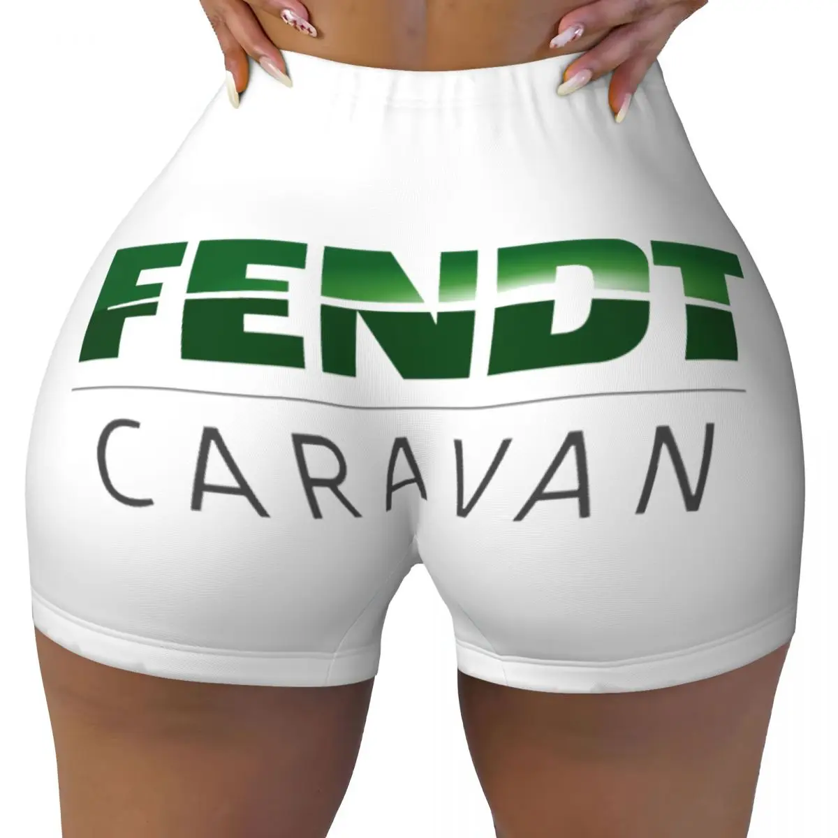 Custom Fendt Tractors Logo Gym Volleyball Biker Shorts Women's Workout Yoga Shorts