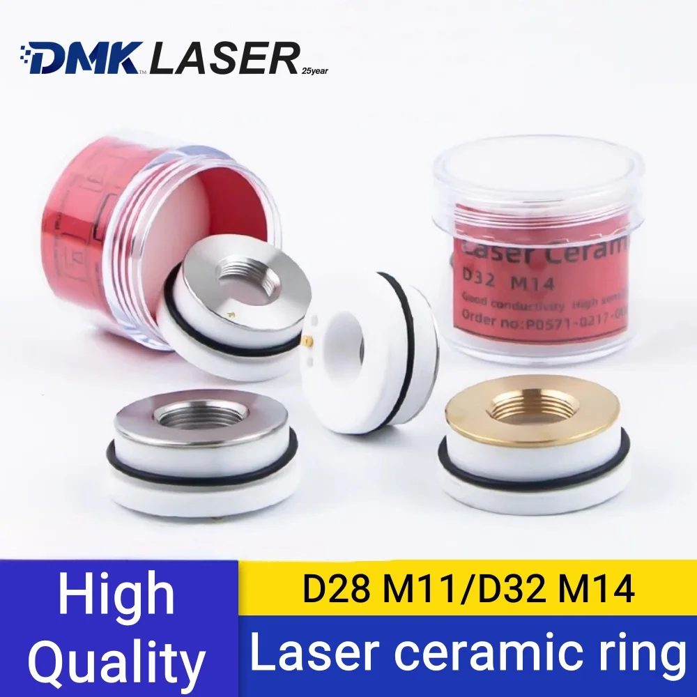 DMK laser ceramic ring D28 M11/D32 M14 Nozzle Holder Ring Connector Holder for For Raytools WSX Precitec HSG HANS Cutting head