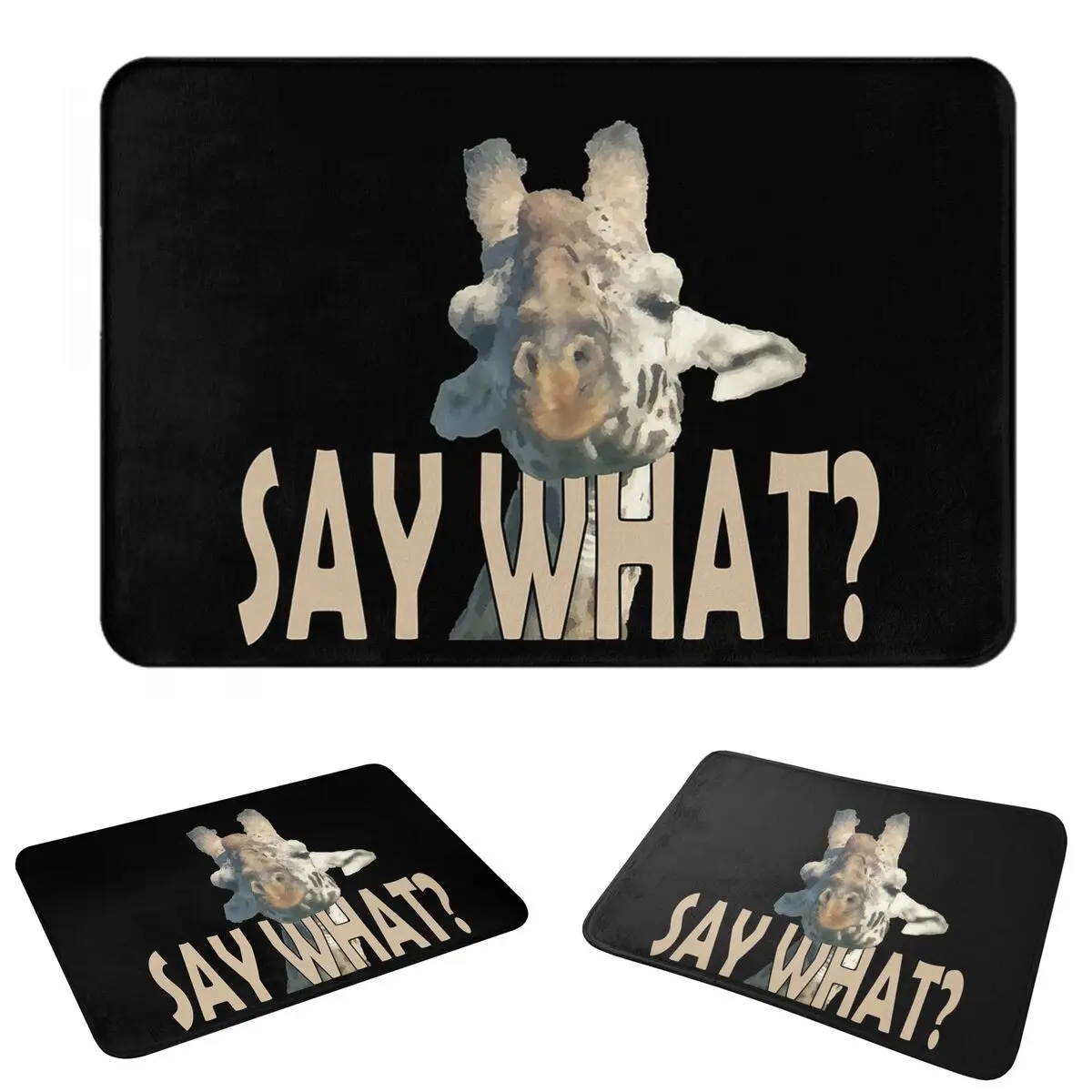 Say What Giraffe Doormat Water oil proof Carpet Rug Kitchen Entrance Home Floor Mat for Living room Footpad Mats