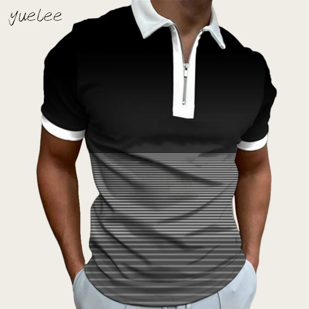 

Fashion Men's Polo Print Summer Versatile 3D Print Men's Tops Trendy Casual Men's Polo Short Sleeved Loose Sports Men's Clothing