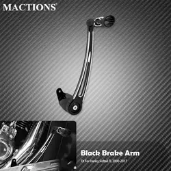 Motocycle Black Brake Arm Lever Pedal With Shift Peg For Harley Softail Fat Boy FLSTF 2000-2017 Deluxe Slim Heritage FLSTN FLS