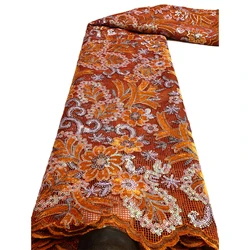 African Velvet Lace Fabric 2026 Nigerian Lace 5 Yards French Velvet Lace Fabrics 5 Yards For Party Wedding Dress Sewing Cloth