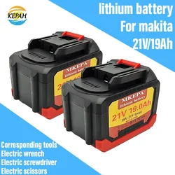 21V Tool Battery For Makita, 19Ah Rechargeable Lithium Battery, 18-21V 19000mAh Battery, Used For Electric Drills Or Chainsaws
