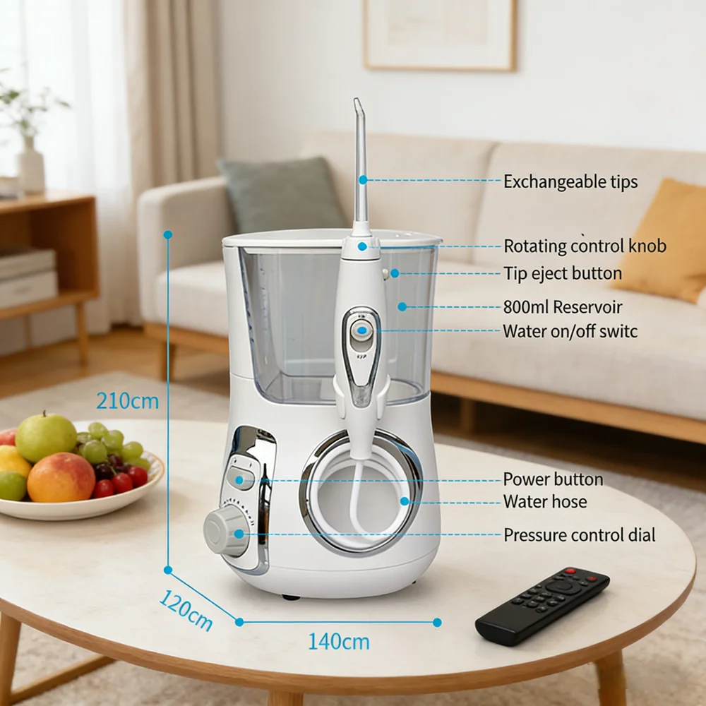 

Устройство для гидротерапии и ирригации полости рта с водонепроницаемым резервуаром емкостью 800 мл для усовершенствованной чистки зубов