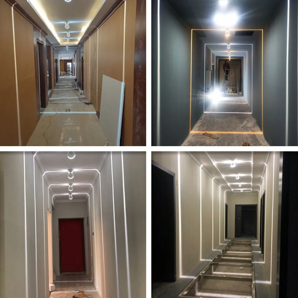 360 Degrees LED Wall Light 10W Aluminum Shell Wall Sconce Light IP65 Waterproof Positive White Light Corridor Ray Light Hallway