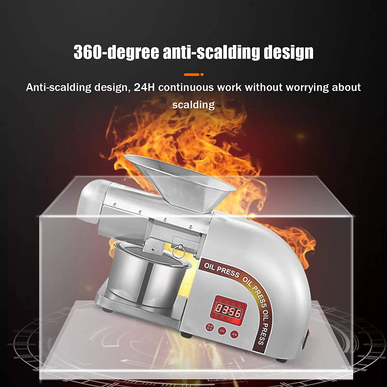 Intelligent Electric Cold Press Oil Press Machine Automatic Household Oil Extractor for Peanut Sesame Sunflower Seeds Oil Making