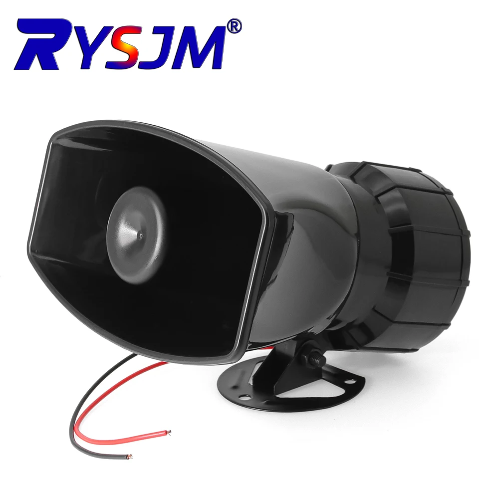 

7-Sound Loud Car Warning Alarm Truck Alarm Loudspeaker 12V Siren Air Horn Megaphone Police Firemen Car Horn
