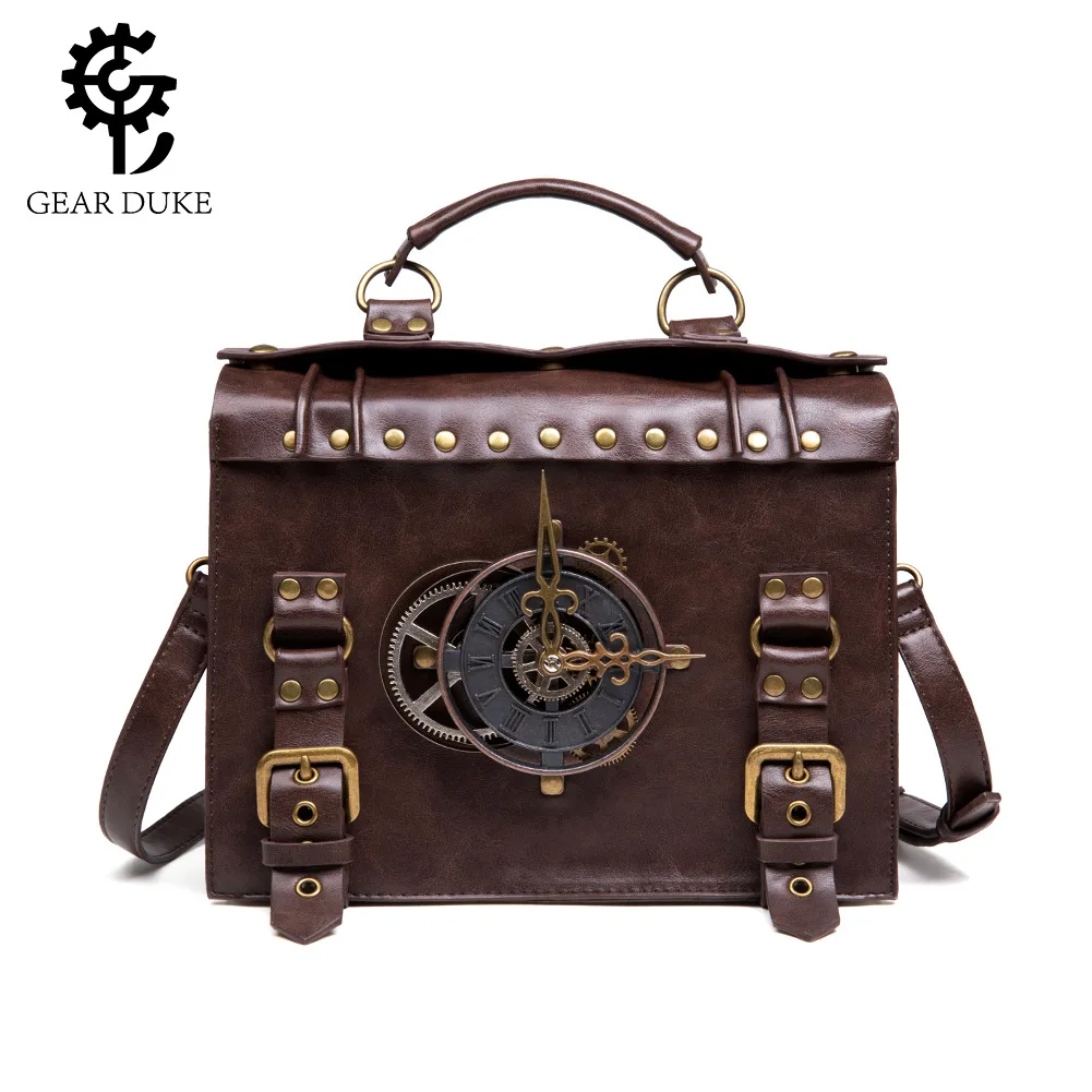 Punk medieval Industrial Style Womens belt Pocket Shoulder bag female Diagonal Retro Straddle Bag woman Locomotive Crossbody Bag