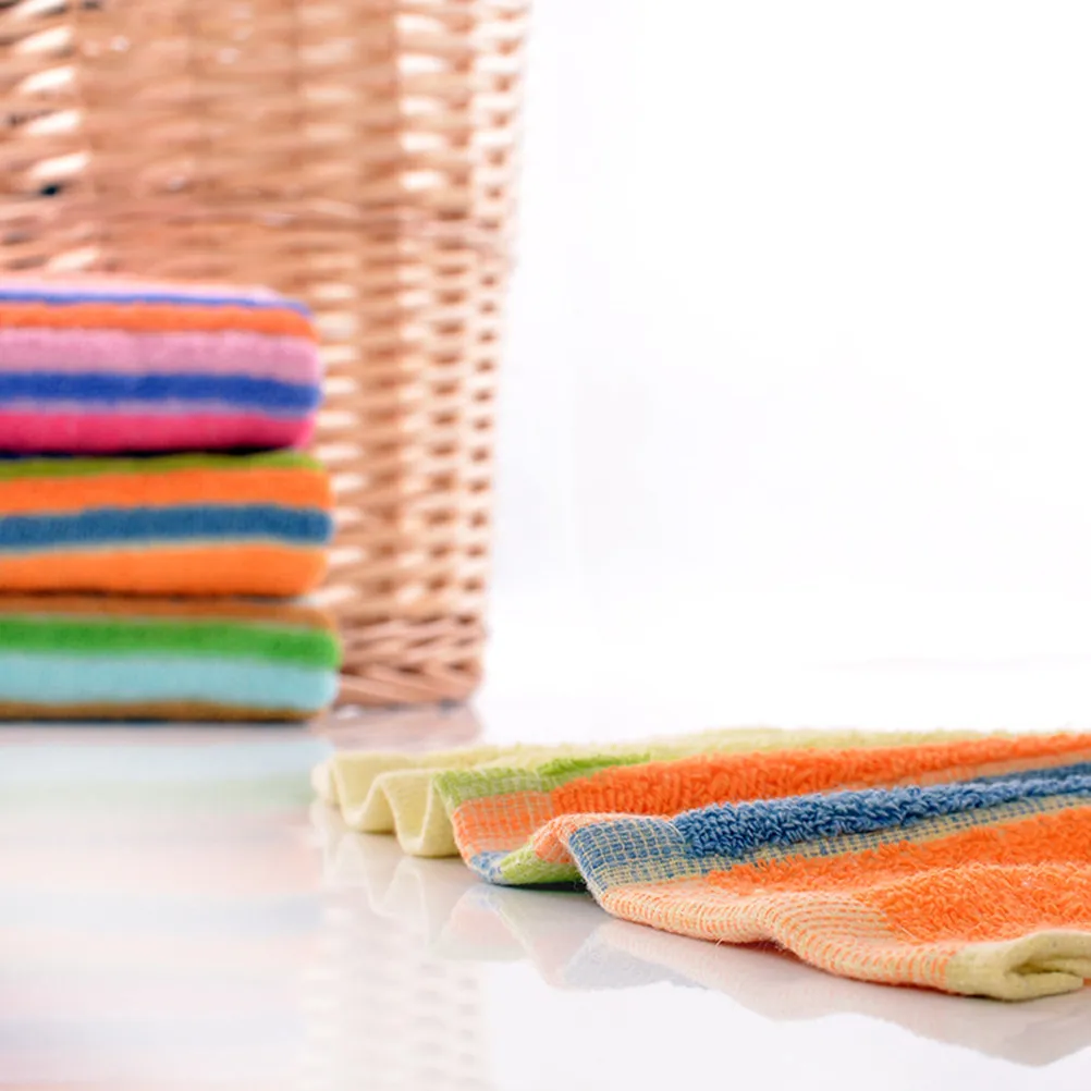 12pcs Cotton Towels Pure Retro Bath H Guest Spa Salon Multicolor Absorbent Soft Machine Washable