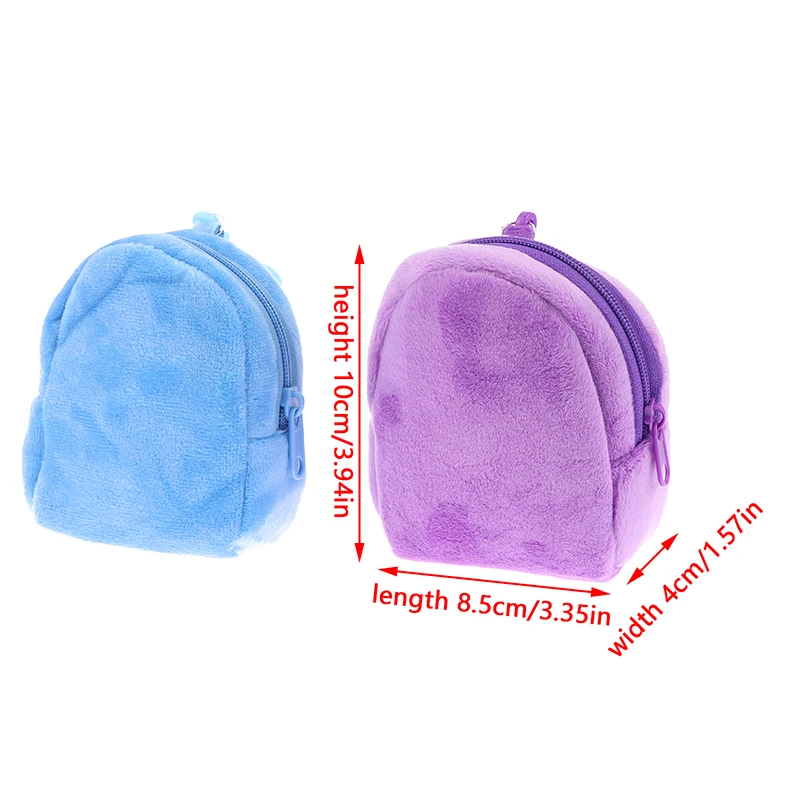 1pcs Cute Candy Color Plush Coin Purse Women Minimalist Square Change Pouch Wallet Headphone Bag Key Holder