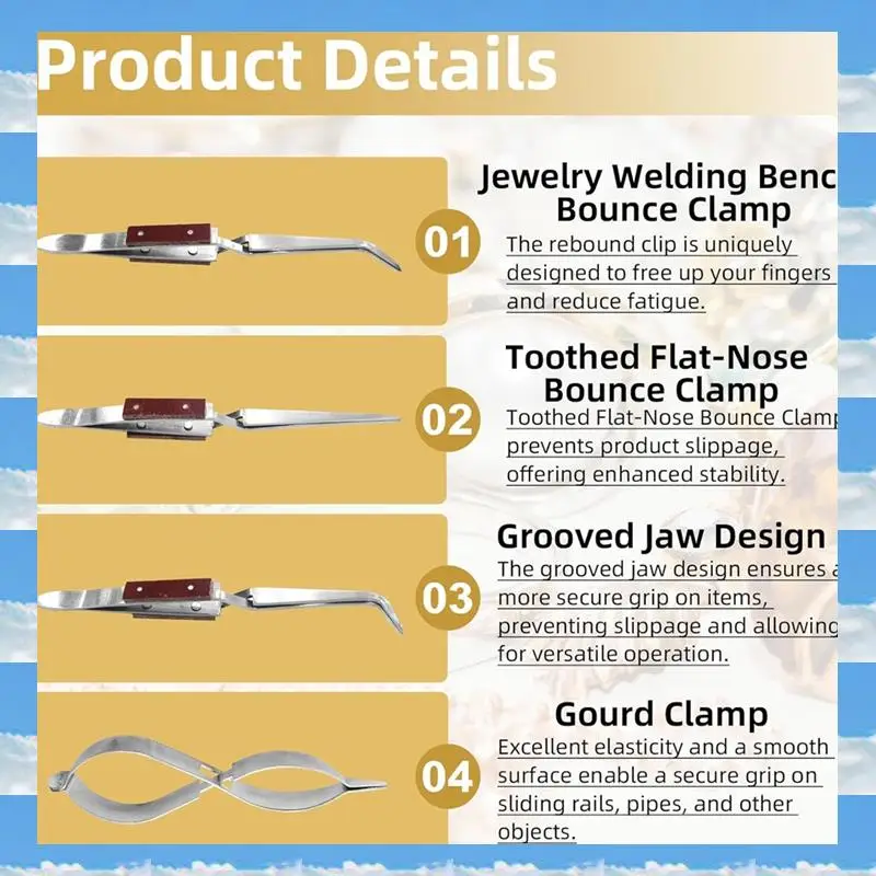 

A11I 9Pcs Jewelry Soldering Block Kit 2 Honeycomb Blocks 3 Tweezers1 Copper Tong 1 Metal Clip 2 Storage Bag,Soldering